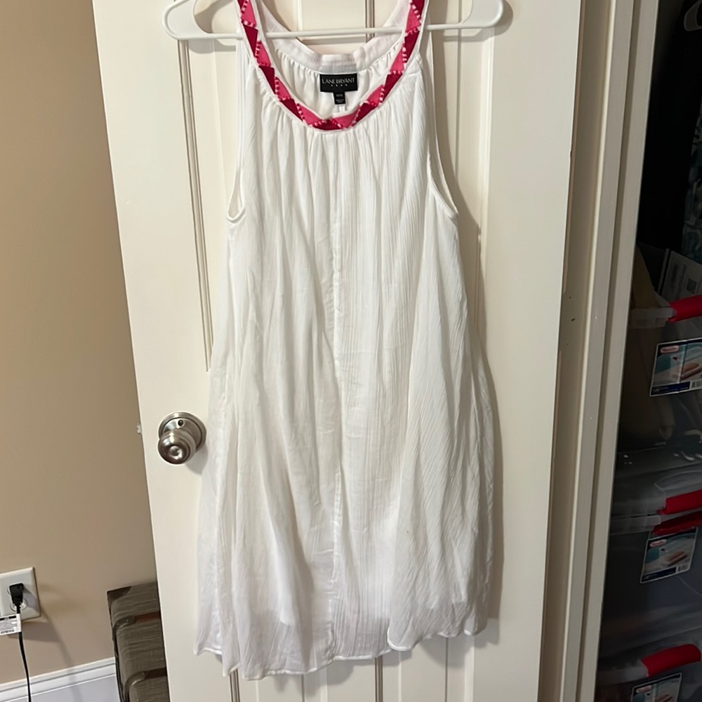 White crepe dress Lane Bryant 14/16
